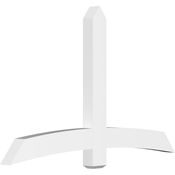 Ekena Millwork Bellingham Architectural Grade PVC Gable Bracket, 72"W x 45"H x 4"D x 6"F, 15/12 Pitch GBP072X45X0406BEL00 - main